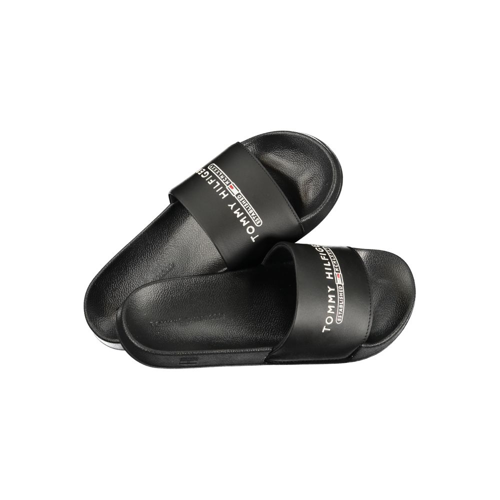 Black Polyurethane Men Slipper