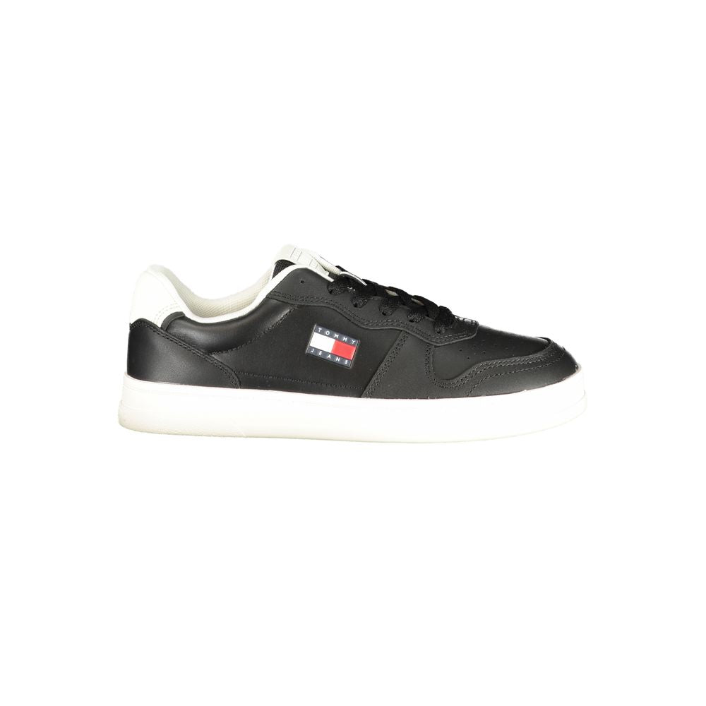 Black Polyurethane Women Sneaker