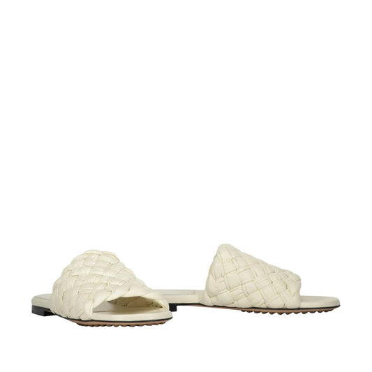 White Lamb Leather Mules