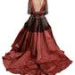 Elegant Crystal Embellished Silk Gown