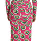 Elegant Pink Silk Sheath Bodycon Dress