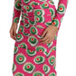 Elegant Pink Silk Sheath Bodycon Dress