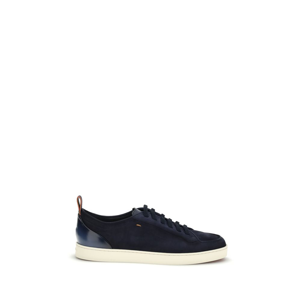 Blue Calf Leather Bos Taurus Low Top Sneakers