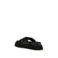 Black Goatskin Platform Sandals