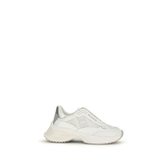 White Calf Leather Bos Taurus Chunky Sneakers
