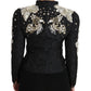 Elegant Black Silver Baroque Jacket