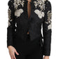 Elegant Black Silver Baroque Jacket