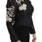 Elegant Black Silver Baroque Jacket