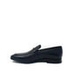Black Calfskin Slip-On Loafers