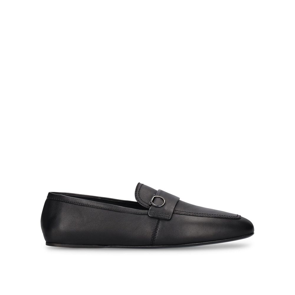Brown Calfskin Slip-On Loafers