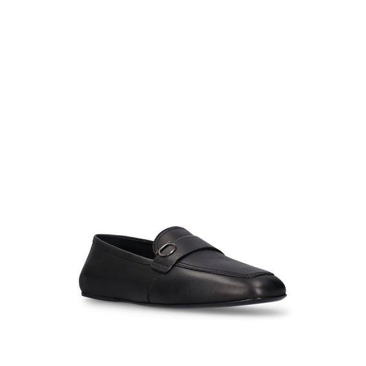 Brown Calfskin Slip-On Loafers