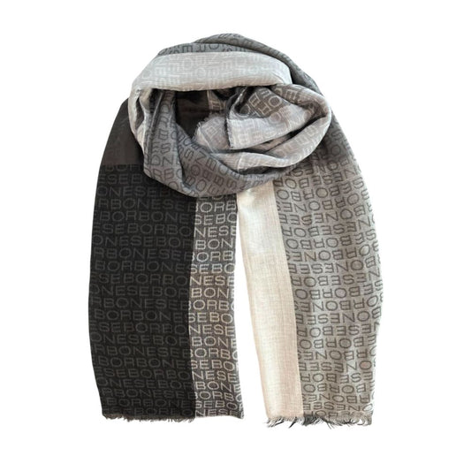 Multicolor Modal Women Scarf with Micro Fringe from Italy