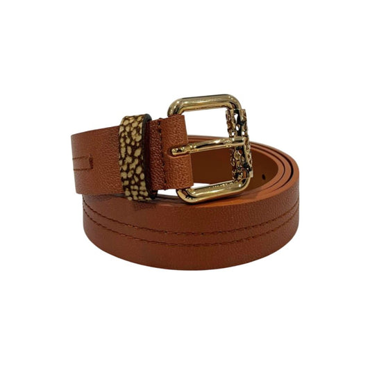 Brown Genuine Leather Women Belt