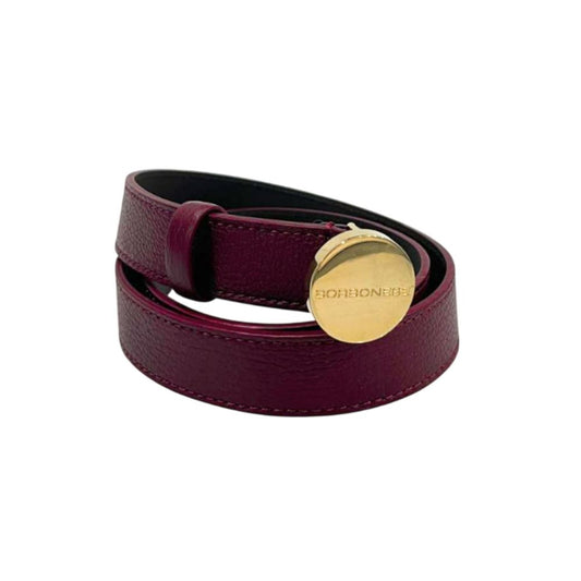 Red Genuine Leather Women's Belt