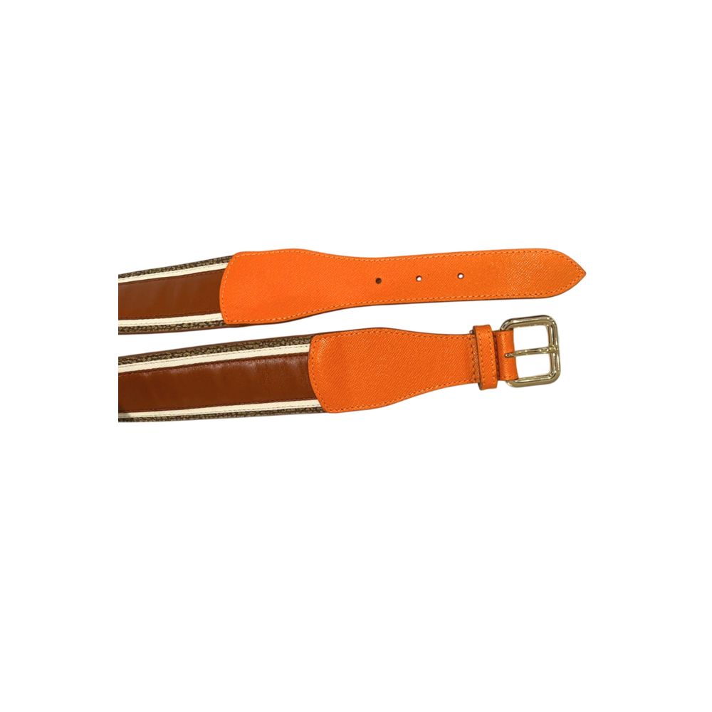 Orange Leather Women Belt