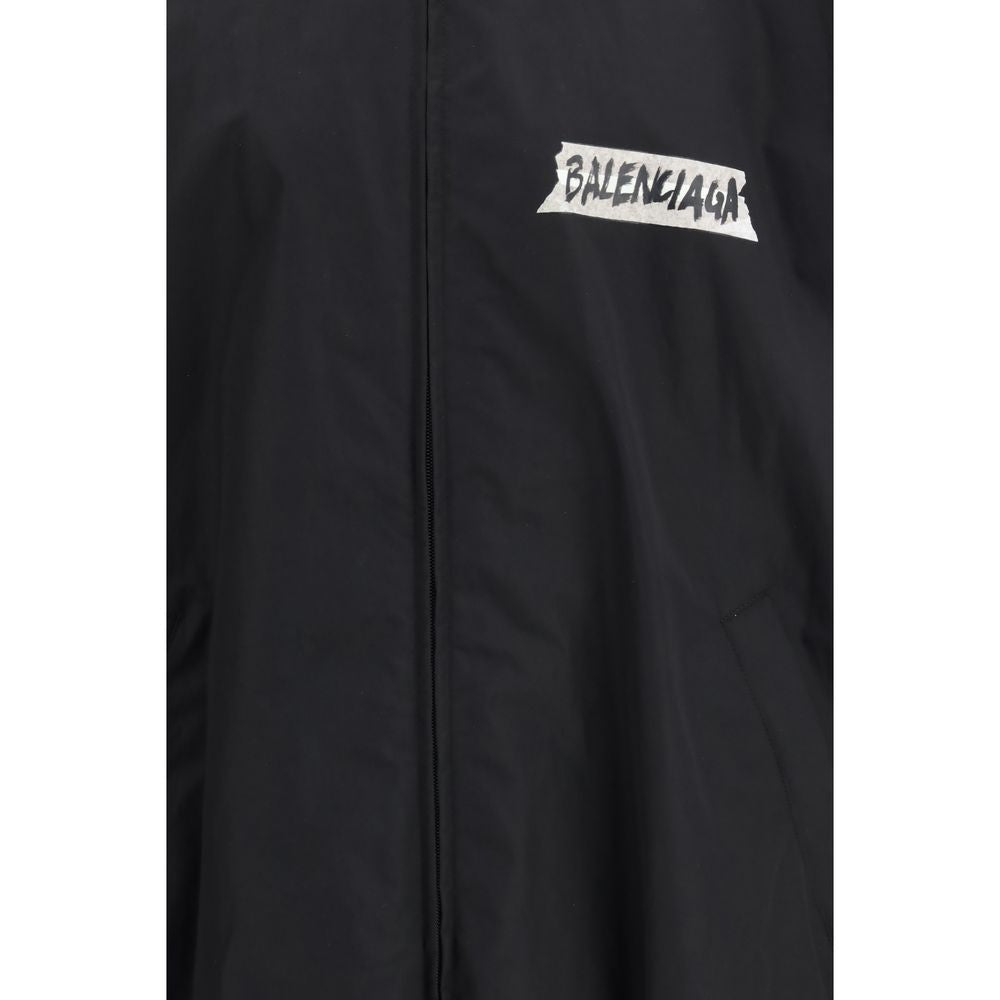 Black Cotton Shell Jacket