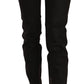 Cotton Black Mid Waist Skinny Denim Jeans