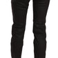 Cotton Black Mid Waist Skinny Denim Jeans