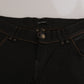 Cotton Black Mid Waist Skinny Denim Jeans
