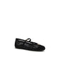 Black Cotton Ballet Flats