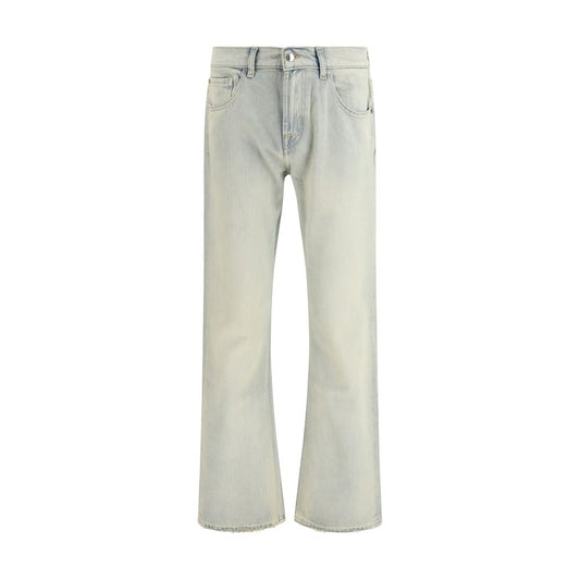Cream Cotton Bootcut Jeans