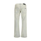 Cream Cotton Bootcut Jeans
