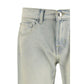 Cream Cotton Bootcut Jeans