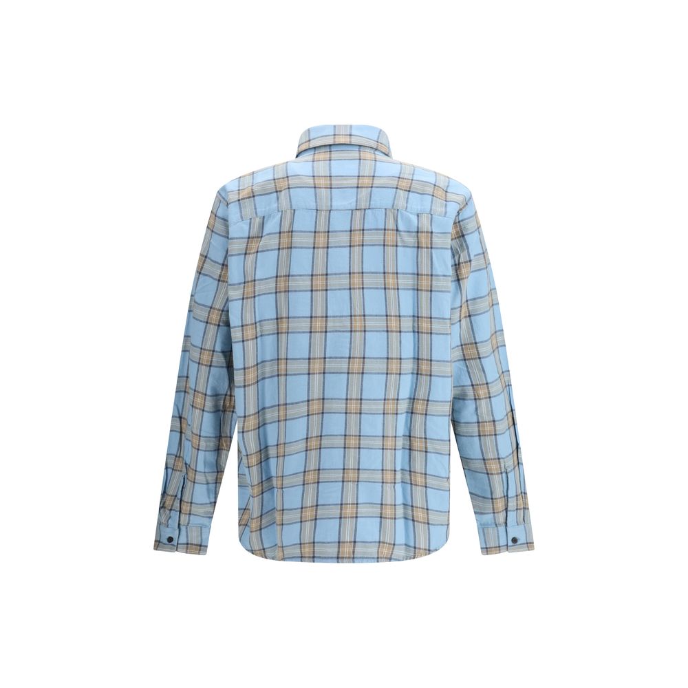 Blue Cotton Pattern Shirt