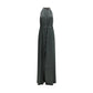 Bicolor Acetate Long Dress