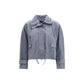 Blue Polyester Shell Jacket