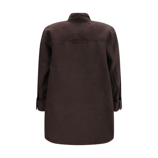 Brown Linen Blouse