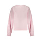 Pink Cotton Women Sweatshirt