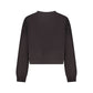 Black Cotton Women Sweatshirt