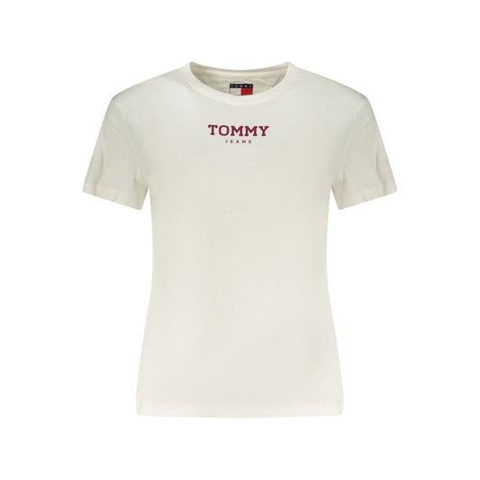 White Cotton Women T-Shirt