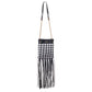 Black And White Leather And Textile Shoulder Bag