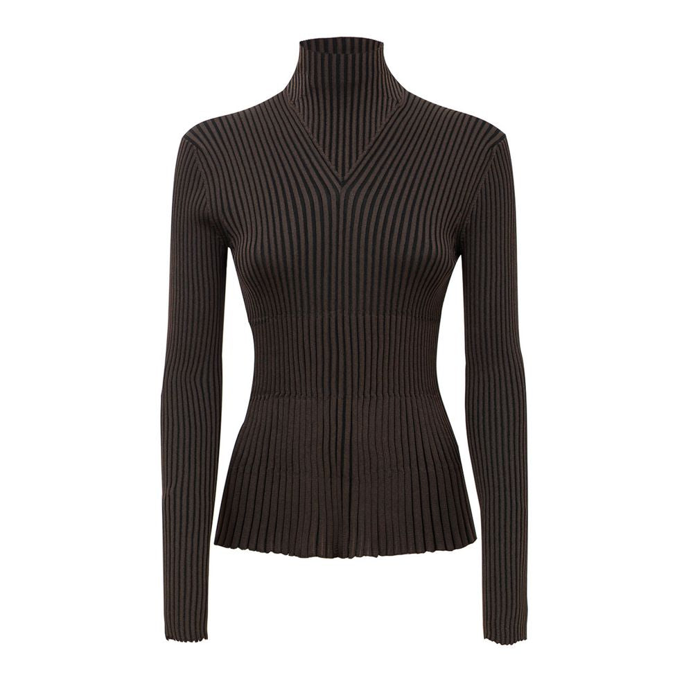 Brown Viscose Turtleneck