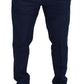 Blue Cotton Dress Pants