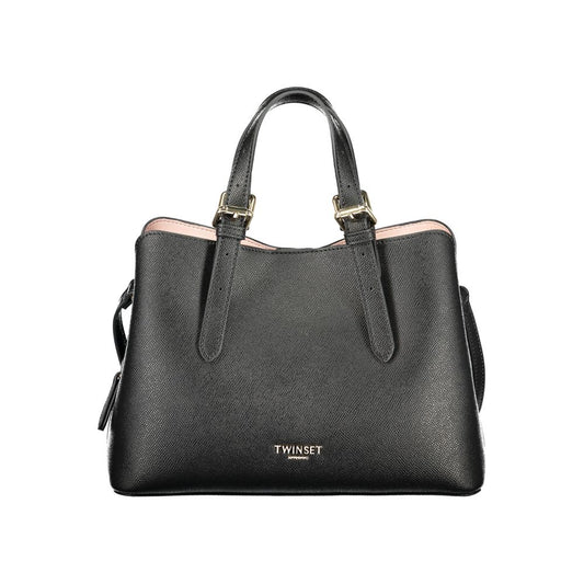 Nero Polyurethane Women Handbag