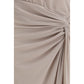 Gray Polyester Long Dress