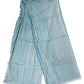 Light Blue Silk Blend Fringed Logo 185cm x 73.5cm Scarf