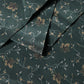 Green Silk Floral Pattern Fringed 135cm X 16cm  Scarf