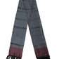 Bordeaux Silk Fringe Geometric Neck Wrap 142cm X 15cm  Scarf