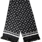 Black Silk Crown Fringe Neck Wrap 173cm x 32.5cm Scarf