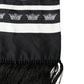 Black Silk Crown Fringe Neck Wrap 173cm x 32.5cm Scarf