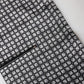 Black Silk Geometric Fringed Foulard 140cm x 15cm Scarf
