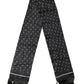 Black White Silk Dotted Print Foulard 140cm X 15cm Scarf