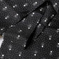 Black White Silk Dotted Print Foulard 140cm X 15cm Scarf