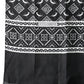 Black Gray Silk Bird Fringe Wrap Foulard 140cm X 23cm Scarf