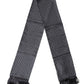 Black Silk Geometric Fringe Wrap Foulard 136cm X 15cm  Scarf