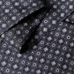 Black Silk Geometric Fringe Wrap Foulard 136cm X 15cm  Scarf